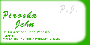 piroska jehn business card